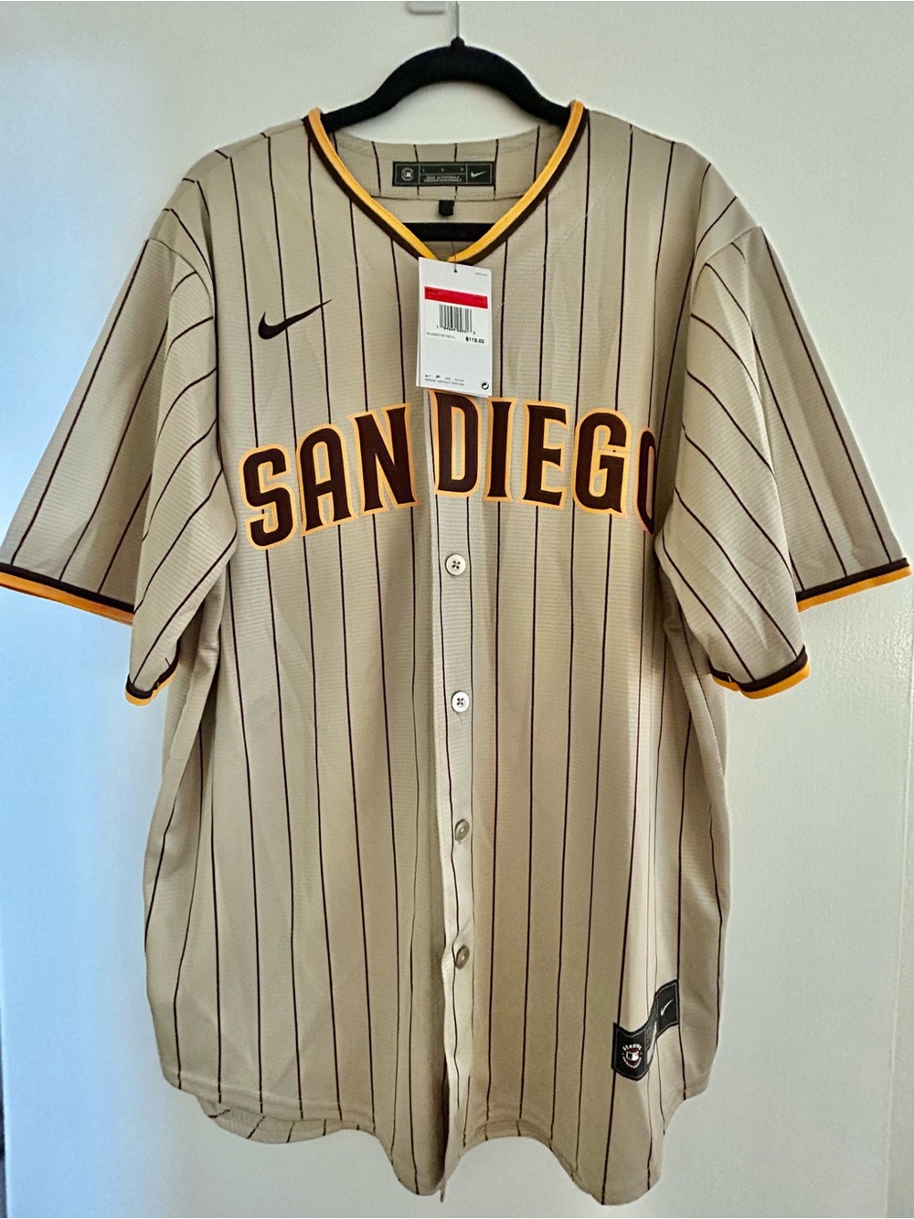Nike San Diego Padres Pinstripe Baseball Jersey